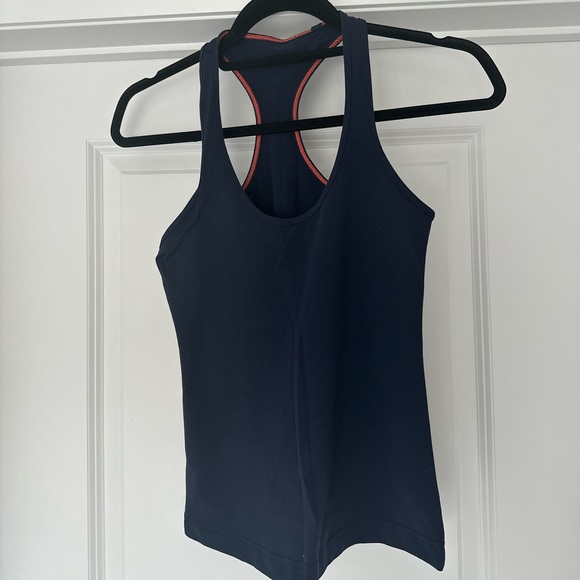 Lululemon waist length cool racer back navy luon - Picture 1 of 2